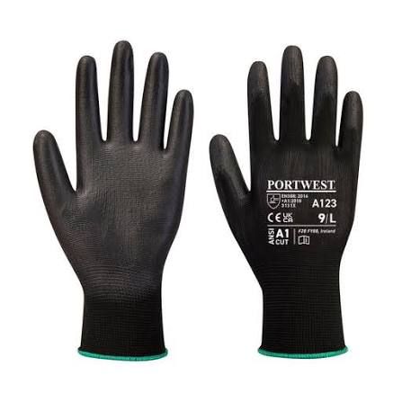 Gants noirs propreté/manutention légère /T10