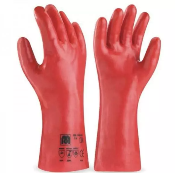 Gants chimiques épais rouges ou noirs