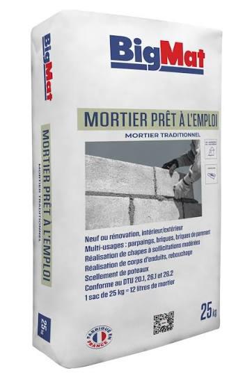 Mortier prêt emploi 25kg