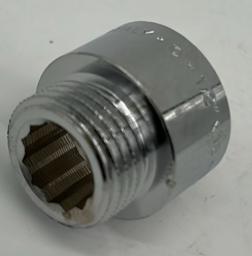 Allonge chromee 1/2 MF 1,5cm