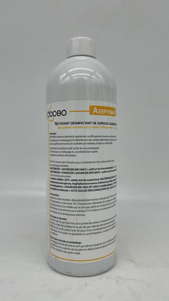 Nettoyant désinfectant de surfaces - ASEPTIWAY - 1lit