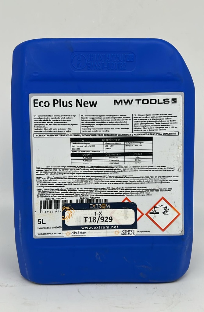 ECO PLUS NEW (nettoyant à base d'eau concentré) - bidon 5L 