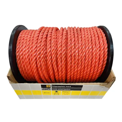 CORDE POLYPROPYLENE ORANGE - 8MM (au mètre)
