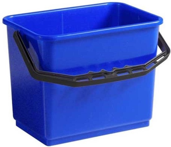 SEAU EN PLASTIQUE RECTANGLE BLEU 6L