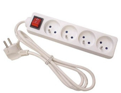 BLOC MULTIPRISE - 4PRISES - 3M CABLE