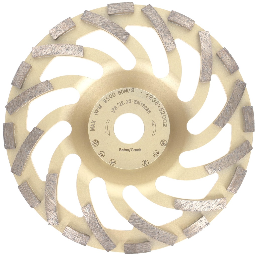 DISQUE TURBO GC-HARD - 180 X 22.2 MM - PREMIUM (ponceuse AGP/G7 DSA)