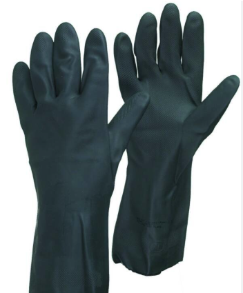 [12-7-125] Gants manutention noir latex Gants de chimie fine (Neostar)
