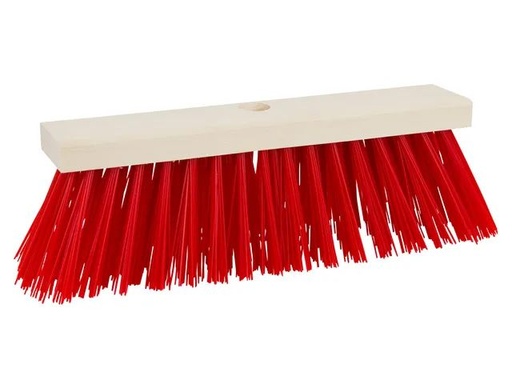 [42-03-344] Brosse de rue rouge poil dur - 30CM
