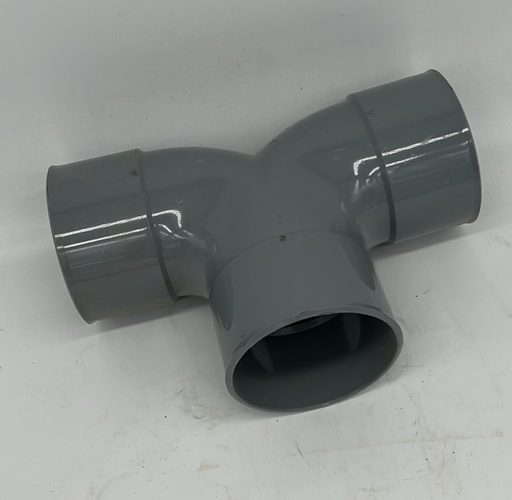 [38-10-033] PVC         100 coude double equerre 90°mf 