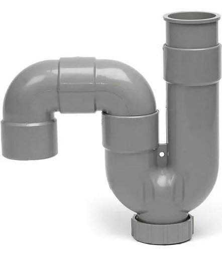 [38-10-104] PVC        50 Siphon à coller gris