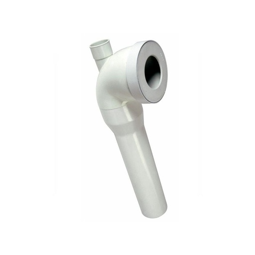 [38-10-150] PVC        90 Pipe WC coudée longue 90 + piquage 40mm