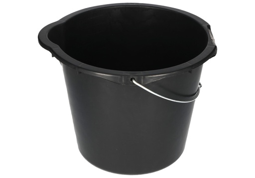 [CHA-18-4-002] SEAU EN PLASTIQUE ROND NOIR 12L